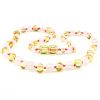 amber teething necklace rose quartz